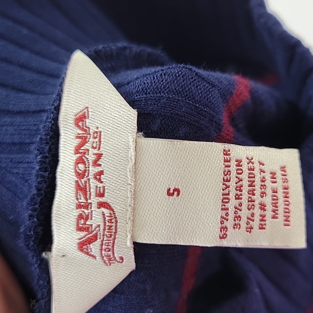 Arizona Jean Company Striped Mock Turtleneck Sleeveless Sweater SZ    3/$15 - Picture 7 of 9